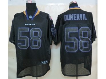NEW NFL Baltimore Ravens 58 Elvis Dumervil Lights Out Black Elite Jerseys NEW NFL Baltimore Ravens 58 Elvis Dumervil Lights Out Black Elite Jerseys