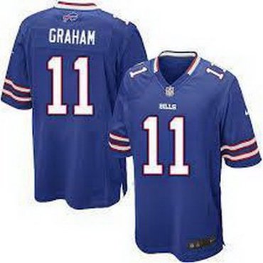 NEW NFL Buffalo Bills 11 T.J. Graham Blue Jerseys (Elite)