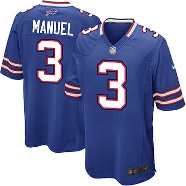 NEW NFL Buffalo Bills 3 EJ Manuel Blue Jerseys (Game) NEW NFL Buffalo Bills 3 EJ Manuel Blue Jerseys (Game)
