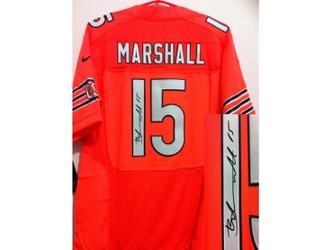NEW NFL Chicago Bears #15 Brandon Marshall Orange Jerseys(Signed Elite) NEW NFL Chicago Bears #15 Brandon Marshall Orange Jerseys(Signed Elite)