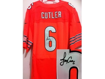 NEW NFL Chicago Bears #6 Jay Cutler Orange Jerseys(Signed Elite) NEW NFL Chicago Bears #6 Jay Cutler Orange Jerseys(Signed Elite)