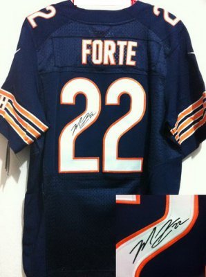 NEW NFL Chicago Bears 22 Matt Forte Blue Signed Jerseys-Elite NEW NFL Chicago Bears 22 Matt Forte Blue Signed Jerseys-Elite