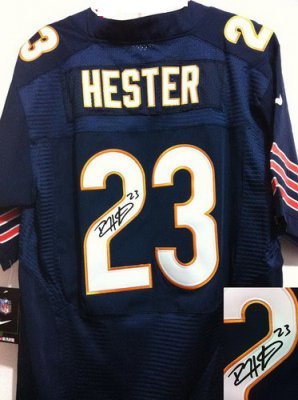 NEW NFL Chicago Bears 23 Devin Hester Blue Signed Jerseys-Elite NEW NFL Chicago Bears 23 Devin Hester Blue Signed Jerseys-Elite