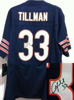NEW NFL Chicago Bears 33 Charles Tillman Blue Jerseys(Signed Elite) NEW NFL Chicago Bears 33 Charles Tillman Blue Jerseys(Signed Elite)