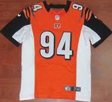 NEW NFL Cincinnati Bengals 94 Domata Peko Orange Jerseys (Elite)