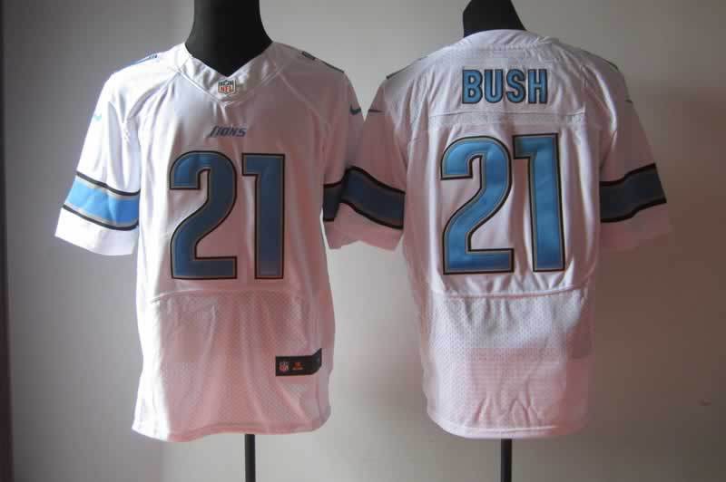 NEW NFL Detroit Lions 21 Reggie Bush White Jerseys (Elite) NEW NFL Detroit Lions 21 Reggie Bush White Jerseys (Elite)
