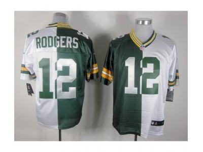 NEW NFL Green Bay Packers #12 Aaron Rodgers white-green jerseys(Elite split) NEW NFL Green Bay Packers #12 Aaron Rodgers white-green jerseys(Elite split)