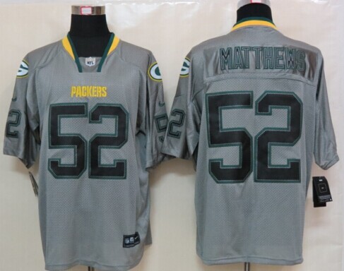 NEW NFL Green Bay Packers #52 Clay Matthews Lights Out Grey Jerseys(Elite) NEW NFL Green Bay Packers #52 Clay Matthews Lights Out Grey Jerseys(Elite)