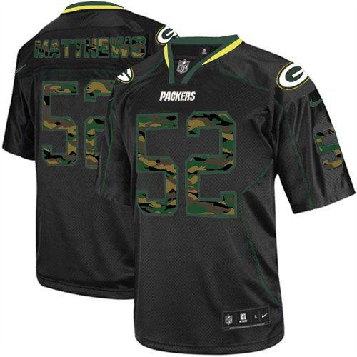 NEW NFL Green Bay Packers 52 Clay Matthews Lights Out Black Elite Jerseys(Camo Number) NEW NFL Green Bay Packers 52 Clay Matthews Lights Out Black Elite Jerseys(Camo Number)