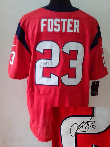 NEW NFL Houston Texans 23 Arian Foster Red Signed Jerseys-Elite NEW NFL Houston Texans 23 Arian Foster Red Signed Jerseys-Elite