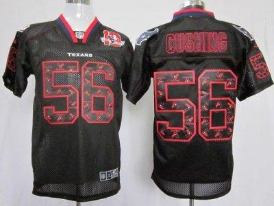 NEW NFL Houston Texans 56 Brian Cushing Lights Out Black Elite Jerseys W 10th Patch