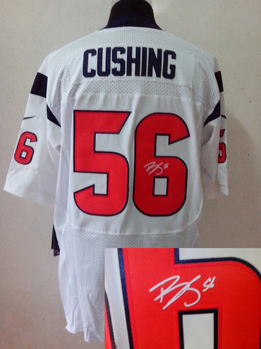 NEW NFL Houston Texans 56 Brian Cushing White Signed Jerseys-Elite