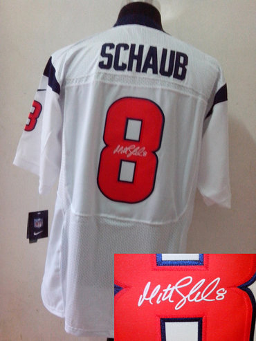 NEW NFL Houston Texans 8 Matt Schaub White Signed Jerseys-Elite NEW NFL Houston Texans 8 Matt Schaub White Signed Jerseys-Elite