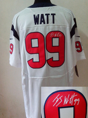 NEW NFL Houston Texans 99 J.J. Watt White Signed Jerseys-Elite NEW NFL Houston Texans 99 J.J. Watt White Signed Jerseys-Elite