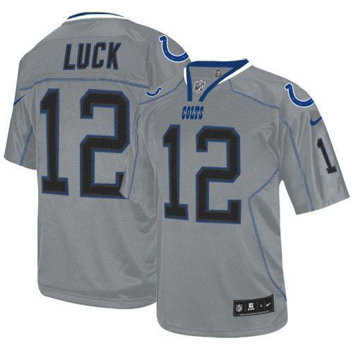 NEW NFL Indianapolis Colts 12 Andrew Luck Lights Out Grey Jerseys (Elite) NEW NFL Indianapolis Colts 12 Andrew Luck Lights Out Grey Jerseys (Elite)