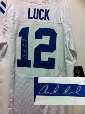 NEW NFL Indianapolis Colts 12 Andrew Luck White Signed Jerseys-Elite NEW NFL Indianapolis Colts 12 Andrew Luck White Signed Jerseys-Elite