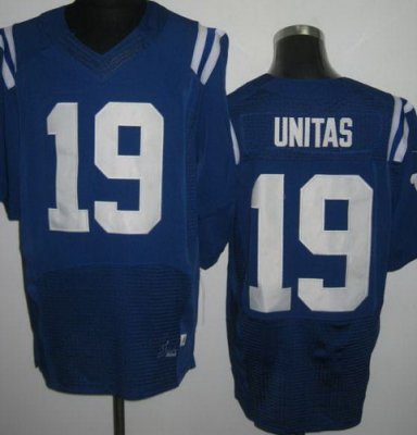 NEW NFL Indianapolis Colts 19 Johnny Unitas Blue Jerseys(Elite) NEW NFL Indianapolis Colts 19 Johnny Unitas Blue Jerseys(Elite)