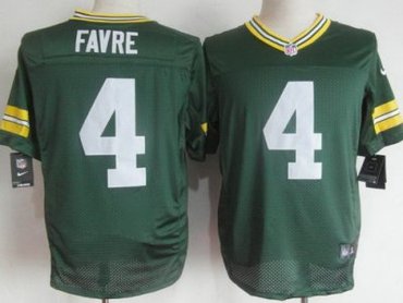 NEW NFL Jerseys Green Bay Packers 4 Brett Favre Green Jerseys (Elite)