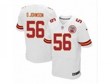 NEW NFL Kansas City Chiefs #56 D.johnson White Jerseys(Elite)