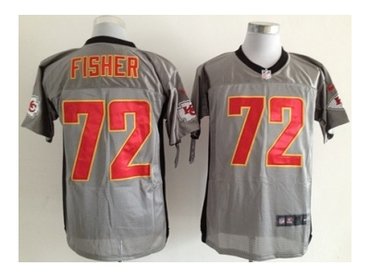 NEW NFL Kansas City Chiefs #72 Eric Fisher Grey Shadow Jerseys NEW NFL Kansas City Chiefs #72 Eric Fisher Grey Shadow Jerseys
