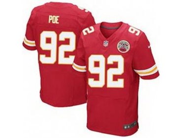 NEW NFL Kansas City Chiefs #92 Dontari Poe Red Jerseys(Elite)