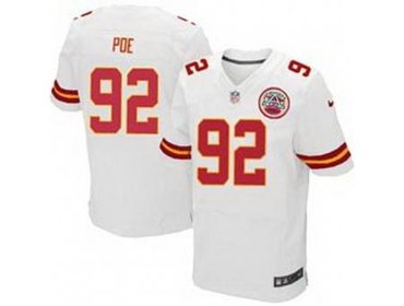 NEW NFL Kansas City Chiefs #92 Dontari Poe White Jerseys(Elite)