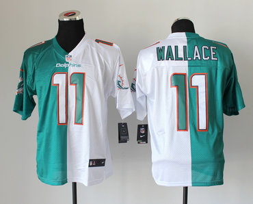 NEW NFL Miami Dolphins 11 Mike Wallace Green-white jerseys(Elite split) NEW NFL Miami Dolphins 11 Mike Wallace Green-white jerseys(Elite split)