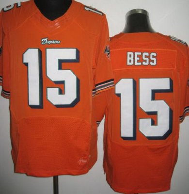 NEW NFL Miami Dolphins 15 Davone Bess Orange Jerseys(Elite)