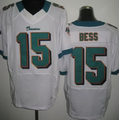 NEW NFL Miami Dolphins 15 Davone Bess White Jerseys(Elite)