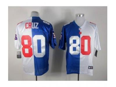 NEW NFL New York Giants #80 Victor Cruz white-blue jerseys(Elite split)
