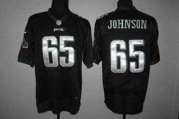 NEW NFL Philadelphia Eagles 65 Lane Johnson Black Jerseys(Elite)