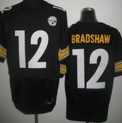 NEW NFL Pittsburgh Steelers #12 Bradshaw Black Jerseys(Elite) NEW NFL Pittsburgh Steelers #12 Bradshaw Black Jerseys(Elite)