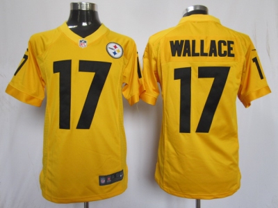 NEW NFL Pittsburgh Steelers #17 Mike Wallace Yellow Jerseys(Limited) NEW NFL Pittsburgh Steelers #17 Mike Wallace Yellow Jerseys(Limited)