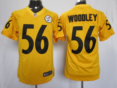 NEW NFL Pittsburgh Steelers #56 Lamarr Woodley Yellow Jerseys(Limited)