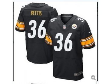 NEW NFL Pittsburgh Steelers 36 Bettis Black Jerseys(Elite)