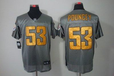 NEW NFL Pittsburgh Steelers 53 Pouncey Grey Shadow Jerseys
