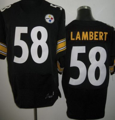 NEW NFL Pittsburgh Steelers 58 Jack Lambert Black Jerseys(Elite)