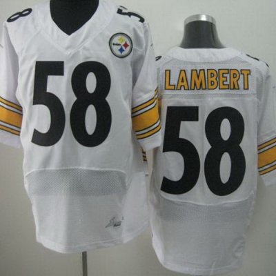 NEW NFL Pittsburgh Steelers 58 Jack Lambert White Jerseys(Elite)