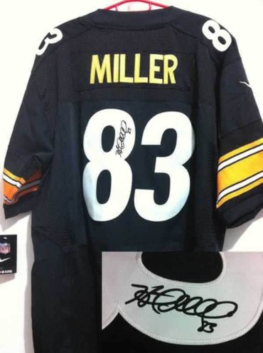 NEW NFL Pittsburgh Steelers 83 Heath Miller Black Signed Jerseys-Elite NEW NFL Pittsburgh Steelers 83 Heath Miller Black Signed Jerseys-Elite