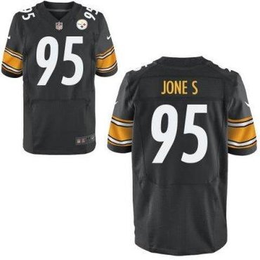 NEW NFL Pittsburgh Steelers 95 Jarvis Jones Black Jerseys(Elite)