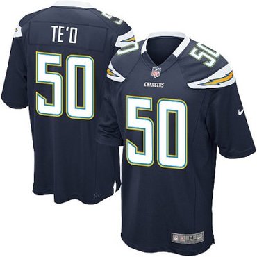 NEW NFL San Diego Chargers 50# Manti Te'o Blue Jerseys (Game) NEW NFL San Diego Chargers 50# Manti Te'o Blue Jerseys (Game)