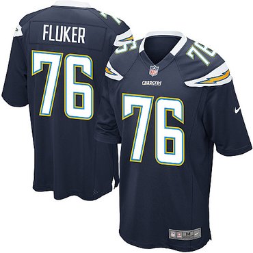 NEW NFL San Diego Chargers 76 D.J. Fluker Blue Jerseys (Game) NEW NFL San Diego Chargers 76 D.J. Fluker Blue Jerseys (Game)