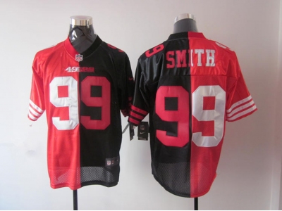 NEW NFL San Francisco 49ers #99 Aldon Smith black-red jerseys(Elite split) NEW NFL San Francisco 49ers #99 Aldon Smith black-red jerseys(Elite split)