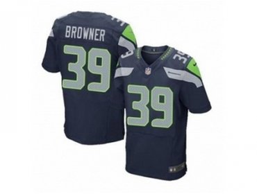 NEW NFL Seattle Seahawks #39 Browner Blue Jerseys(Elite) NEW NFL Seattle Seahawks #39 Browner Blue Jerseys(Elite)