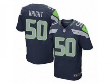 NEW NFL Seattle Seahawks #50 Wright Blue Jerseys(Elite) NEW NFL Seattle Seahawks #50 Wright Blue Jerseys(Elite)