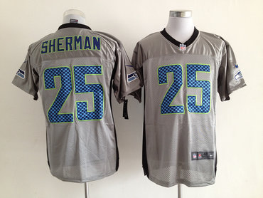 NEW NFL Seattle Seahawks 25 Richard Sherman Grey Shadow Jerseys NEW NFL Seattle Seahawks 25 Richard Sherman Grey Shadow Jerseys