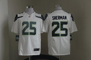 NEW NFL Seattle Seahawks 25 Richard Sherman White Jerseys(Limited) NEW NFL Seattle Seahawks 25 Richard Sherman White Jerseys(Limited)