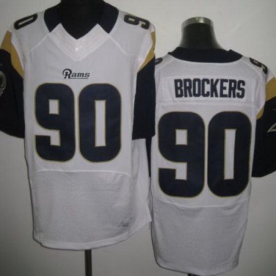 NEW NFL St. Louis Rams #90 Brockers White Jerseys(Elite)