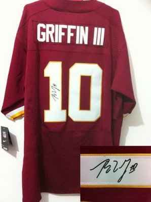 NEW NFL Washington Redskins 10# Robert Griffin III Red Signed Jerseys-Elite NEW NFL Washington Redskins 10# Robert Griffin III Red Signed Jerseys-Elite