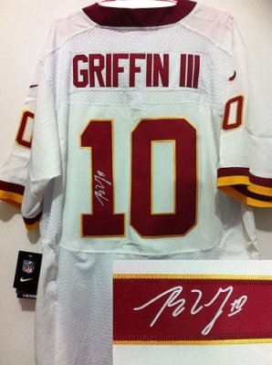 NEW NFL Washington Redskins 10# Robert Griffin III White Signed Jerseys-Elite NEW NFL Washington Redskins 10# Robert Griffin III White Signed Jerseys-Elite